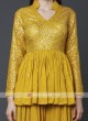 Stylish Yellow Color Sharara Suit